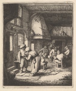 Bonde betaler sin regning, 1600-tallet. af Adriaen Jansz. van Ostade