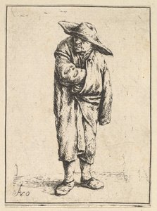 Bonde svøbt i sin Kappe, 1610-85. af Adriaen Jansz. van Ostade