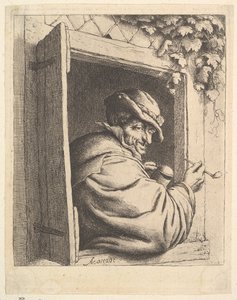 Ryger ved vinduet, 1610-85. af Adriaen Jansz. van Ostade