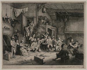 Dansen i kroen, 1652. af Adriaen Jansz. van Ostade