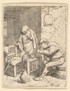 Rygeren og drikkeren, 1682. af Adriaen Jansz. van Ostade