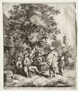 Spillemanden og gurdle-drengen. af Adriaen Jansz. van Ostade