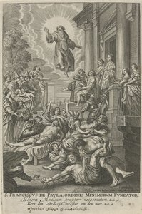 H. Franciscus van Paola geneest de zieken St. Francis de Paula, grundlægger af Mindreordenen (titel på objekt)