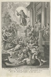 H. Franciscus van Paola geneest de zieken St. Francis de Paula, grundlægger af Mindreordenen (titel på objekt)