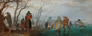 Vinter (Forlystelse på isen) af Adriaen Pietersz van de Venne