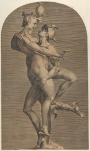 Mercury Abducting Psyche, ca. 1620. af Adriaen de Vries