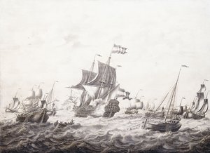 Krigsmænd, der bryder fiskernes net,