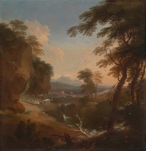 Landskab med fjerne bjerge, ca. 1698.