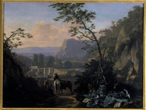 Sydlige landskab med rytter, 1654