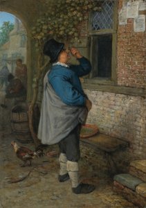 En mand læser nyhederne (Sight) af Adriaen van Ostade