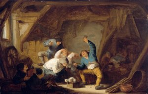 Bøller, der drikker og synger af Adriaen van Ostade