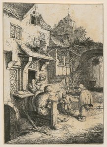 Pukkelrygget violinist af Adriaen van Ostade