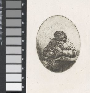 Buste af en smilende bondekone af Adriaen van Ostade