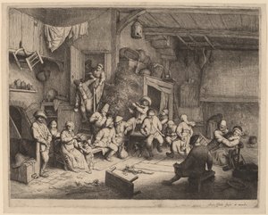 Dans i et værtshus af Adriaen van Ostade
