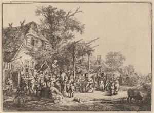 Dans under espalieret af Adriaen van Ostade