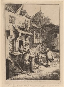 Pukkelrygget spillemand af Adriaen van Ostade