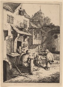 Pukkelrygget spillemand af Adriaen van Ostade