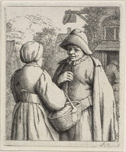 Mand og kvinde samtaler af Adriaen van Ostade