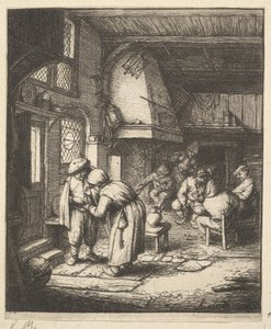 Bonde betaler sin regning af Adriaen van Ostade