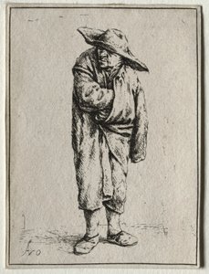 Bonde med hånden i kappen af Adriaen van Ostade