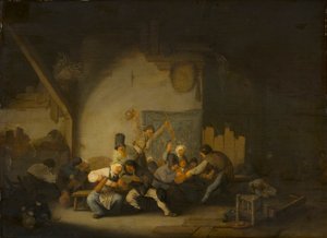 Bønder, der hygger sig af Adriaen van Ostade