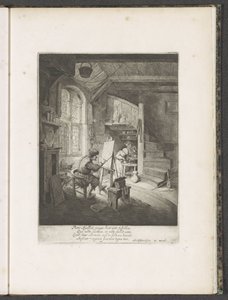 Maler i sit atelier af Adriaen van Ostade