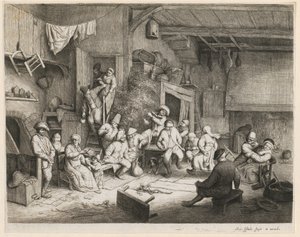 Dans på værtshuset af Adriaen van Ostade