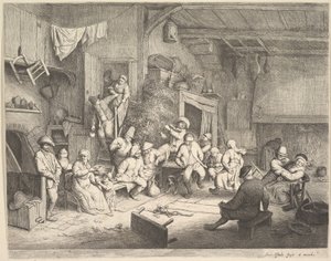 Dansen på kroen af Adriaen van Ostade