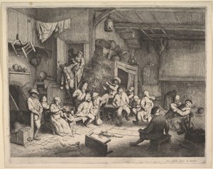 Dansen på kroen af Adriaen van Ostade