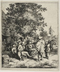 Spillemanden og Hurdy-Gurdy Boy af Adriaen van Ostade