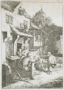 Den pukkelryggede violinist af Adriaen van Ostade