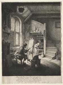 Malerens Atelier af Adriaen van Ostade
