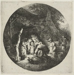 Svinedræberne af Adriaen van Ostade