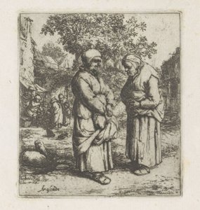 To gamle kvinder i samtale De to sladdere af Adriaen van Ostade