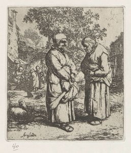 To gamle kvinder i samtale af Adriaen van Ostade