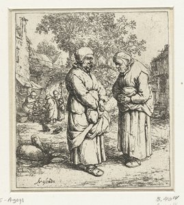 To gamle kvinder i samtale af Adriaen van Ostade