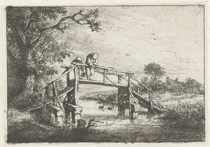 To fiskere på en bro fiskeren af Adriaen van Ostade