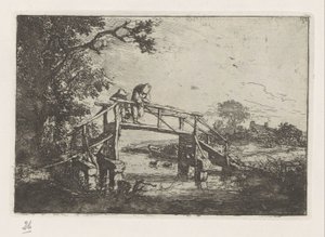 To fiskere på en bro af Adriaen van Ostade