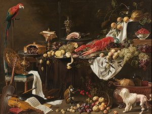 Banket stilleben. 1644 af Adriaen van Utrecht