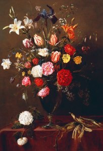 Stilleben af blomster