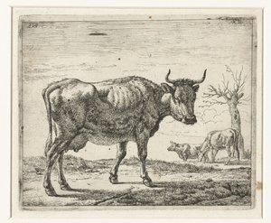 Tre køer Forskellige dyr (serietitel) af Adriaen van de Velde