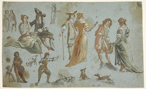 Figurstudier af Adriaen van de Velde
