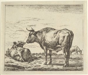 Stående Tyr, fra Forskellige Dyr. af Adriaen van de Velde