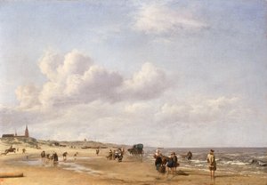 Stranden ved Scheveningen, 1658 af Adriaen van de Velde
