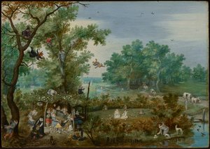 Glædeligt selskab i et træ af Adriaen van de Venne