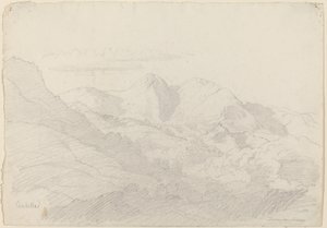 The Sabine Hills og Rocca Santo Stefano Set fra Civitella af Adrian Ludwig Richter