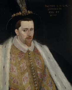 James VI og I 1566-1625, konge af Skotland, 1595 af Adrian Vanson