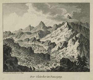 Gletscherne i Faucigny af Adrian Zingg