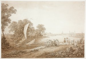 Udsigt over Dresden fra Pieschen