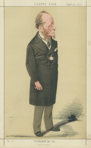 Den højtærede Gathorne Hardy (farvelitografi) af Adriano Cecioni